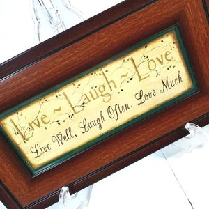 K Klassen Live Laugh Love Live Well Laugh Often Love Much Framed Picture Art